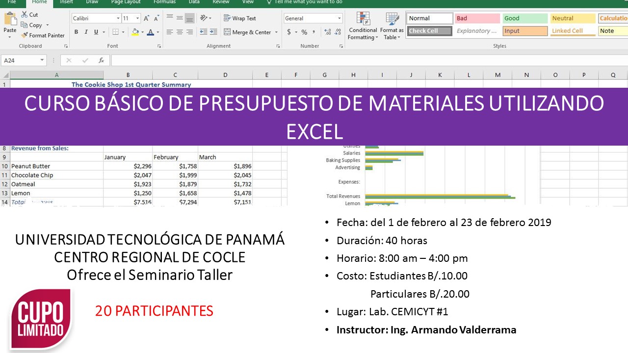 CURSO BÁSICO DE PRESUPUESTO DE MATERIALES UTILIZANDO EXCEL CURSO BÁSICO DE PRESUPUESTO DE MATERIALES UTILIZANDO EXCEL