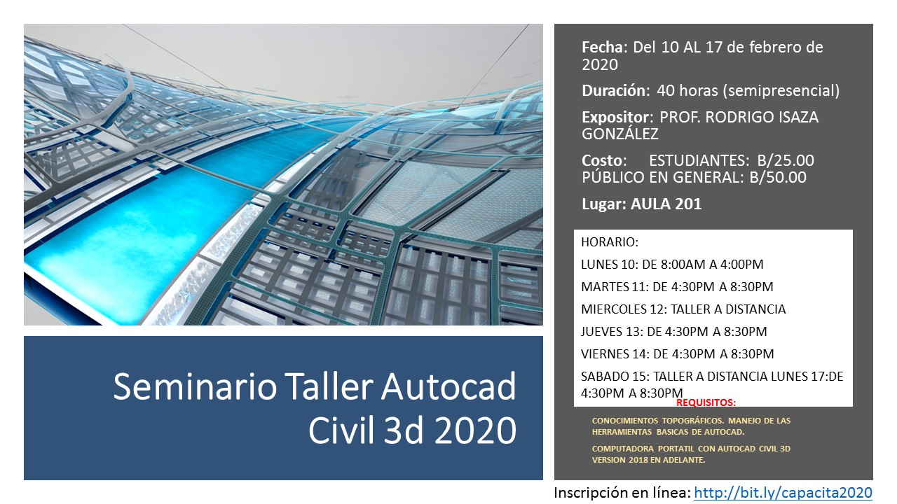 Seminario Taller Autocad Civil 3d 2020 Seminario Taller Autocad Civil 3d 2020